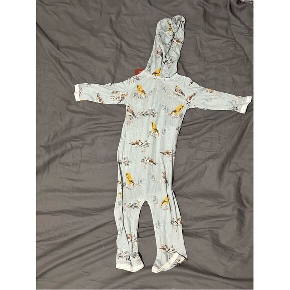 NEW WITH TAGS OUT OF STOCK MILKBARN Blue Bird Bamboo Hooded Romper size 6 months - Picture 6 of 9